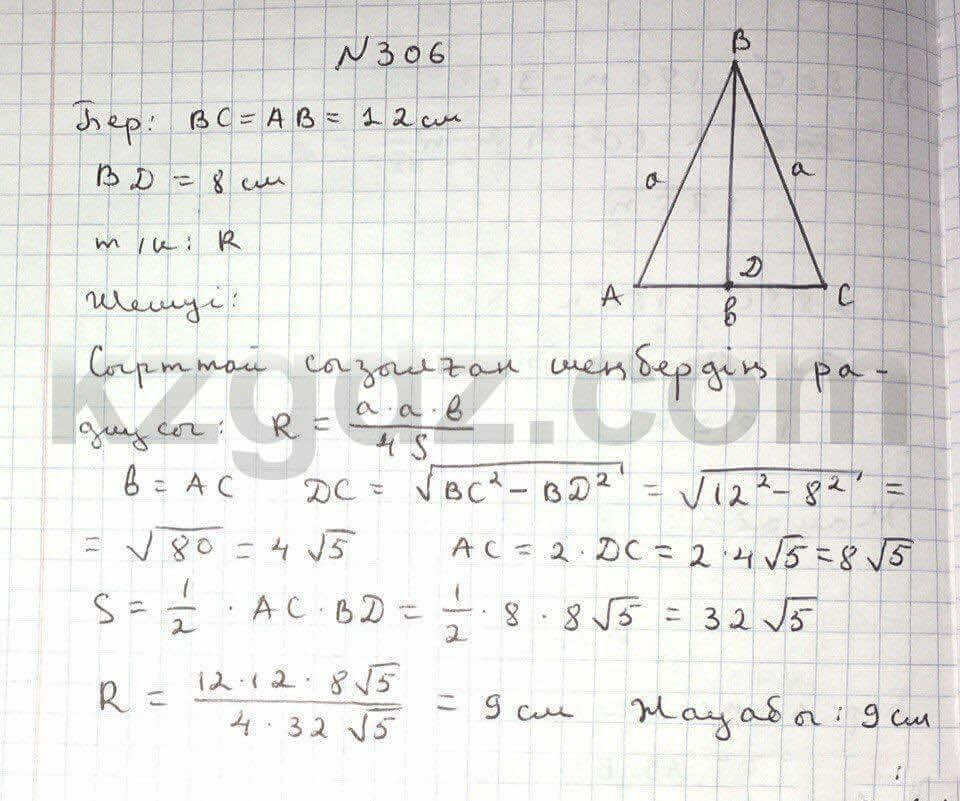 Геометрия Чакликова 9 класс 2013 Упражнение 306