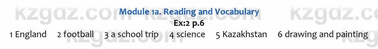 Английский язык Вирджиниия Эванс 6 класс 2018 Упражнение Ex 2