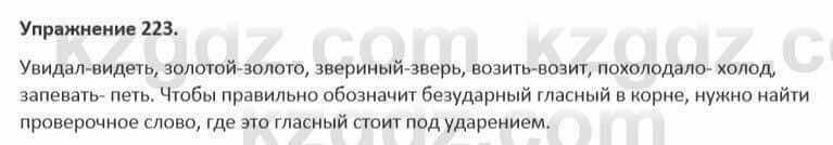 Русский язык и литература Жанпейс 5 класс 2017 Учебник. Часть 1 Упражнение 223