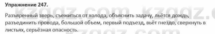 Русский язык и литература Жанпейс 5 класс 2017 Учебник. Часть 1 Упражнение 247