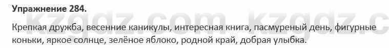 Русский язык и литература Жанпейс 5 класс 2017 Учебник. Часть 1 Упражнение 284