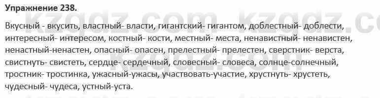 Русский язык и литература Жанпейс 5 класс 2017 Учебник. Часть 1 Упражнение 238