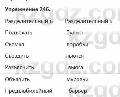 Русский язык и литература Жанпейс 5 класс 2017 Учебник. Часть 1 Упражнение 246