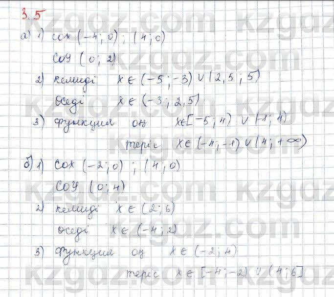 Алгебра Абылкасымова 10 класс 2019 Обще-гуманитарное направление Упражнение 3.5