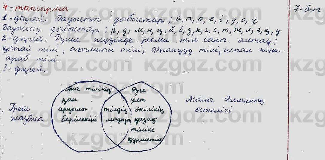 Казахский язык Ермекова 5 класс 2017 Упражнение 4