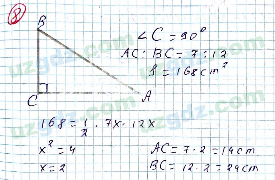 Геометрия Рахимкариев 8 класс 2019 Итоговое повторение 81