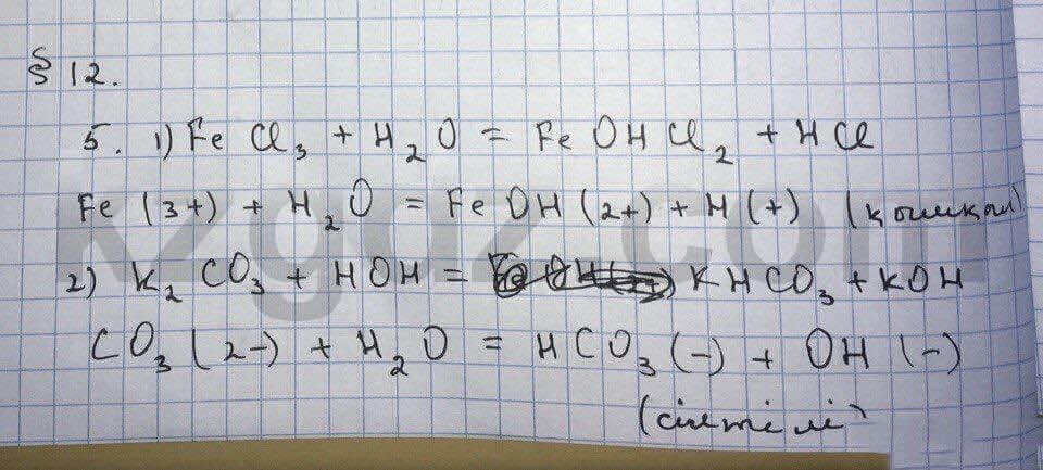 Химия Нурахметов 9 класс 2013 Упражнение 12.5