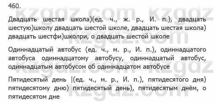 Русский язык Сабитова 5 класс 2017 Упражнение 460