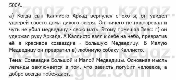 Русский язык Сабитова 5 класс 2017 Упражнение 500А