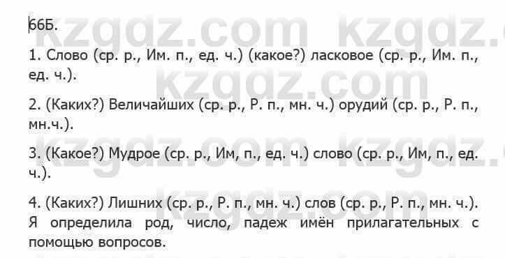 Русский язык Сабитова 5 класс 2017 Упражнение 66Б