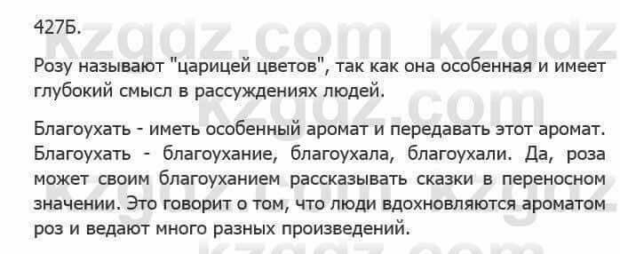 Русский язык Сабитова 5 класс 2017 Упражнение 427Б