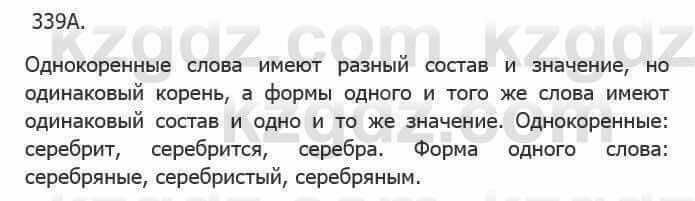 Русский язык Сабитова 5 класс 2017 Упражнение 339А