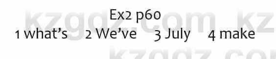 Английский язык Ben Wetz 5 класс 2019 Упражнение Ex2 p60