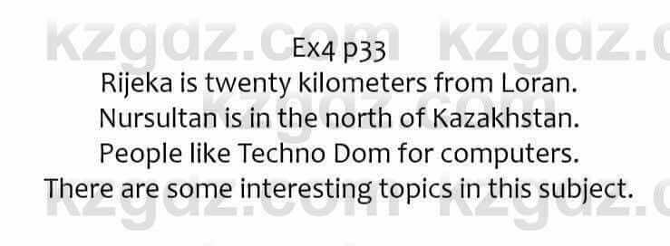 Английский язык Ben Wetz 5 класс 2019 Упражнение Ex4 p33