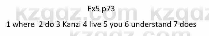Английский язык Ben Wetz 5 класс 2019 Упражнение Ex5 p73