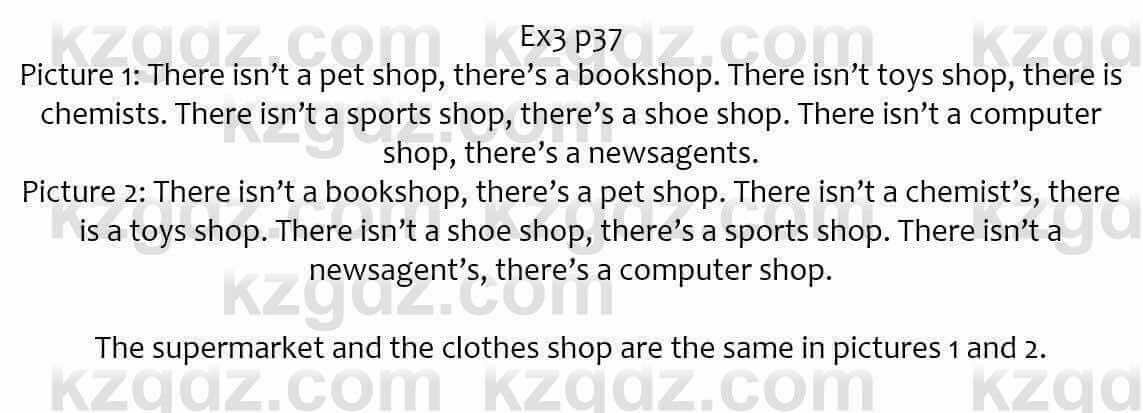 Английский язык Ben Wetz 5 класс 2019 Упражнение Ex3 p37