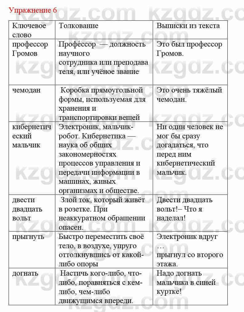 Русский язык и литература Жанпейс У. 8 класс 2018 Упражнение 6