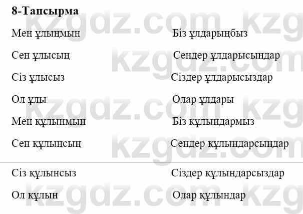 Казахский язык и литература Оразбаева Ф. 5 класс 2017 Упражнение 8