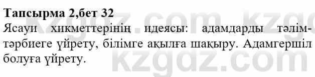 Казахская литература Актанова А.С. 8 класс 2018 Упражнение 2