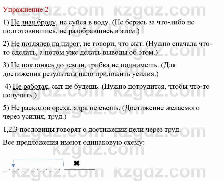 Русский язык и литература Жанпейс У. 8 класс 2018 Упражнение 2