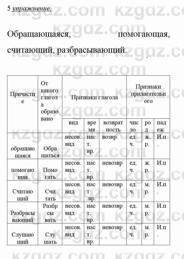 Русский язык и литература Жанпейс У. 8 класс 2018 Упражнение 5