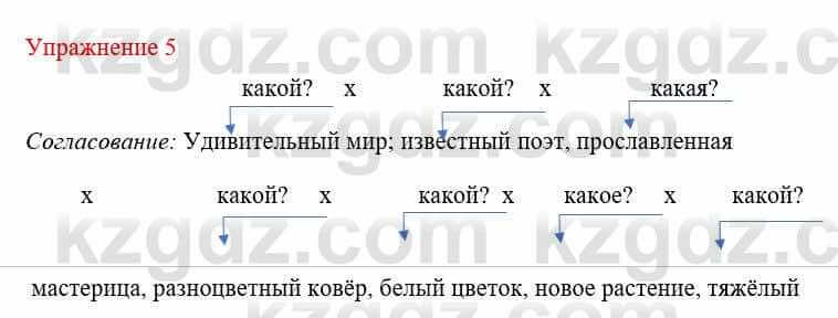 Русский язык и литература Жанпейс У. 8 класс 2018 Упражнение 5