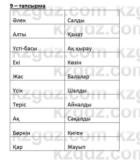 Казахский язык и литература Оразбаева Ф. 6 класс 2018 Упражнение 9