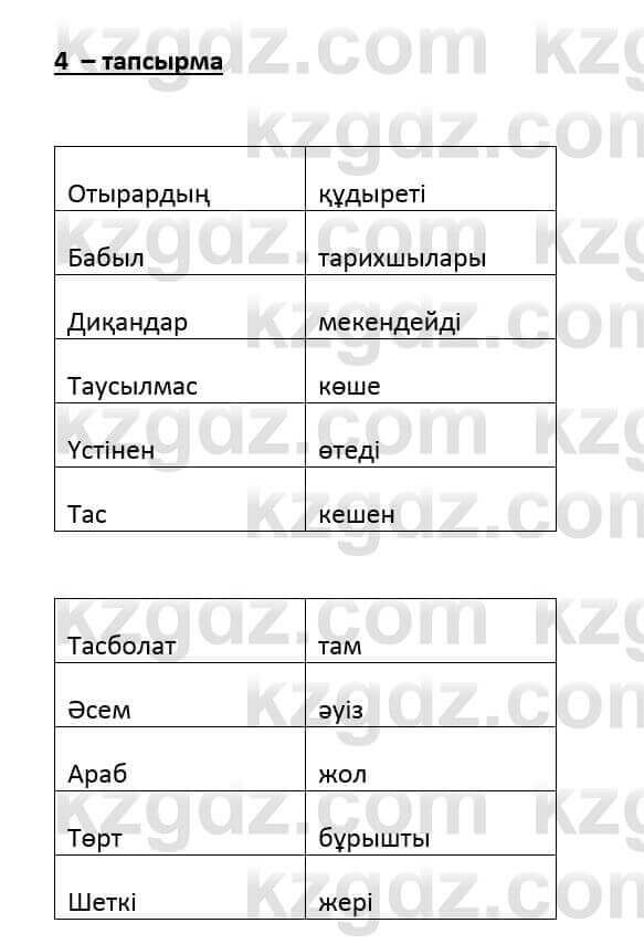 Казахский язык и литература Оразбаева Ф. 6 класс 2018 Упражнение 4