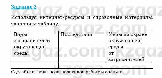 Естествознание Абдиманапов Б.Ш. 6 класс 2018 Задание Задание 2