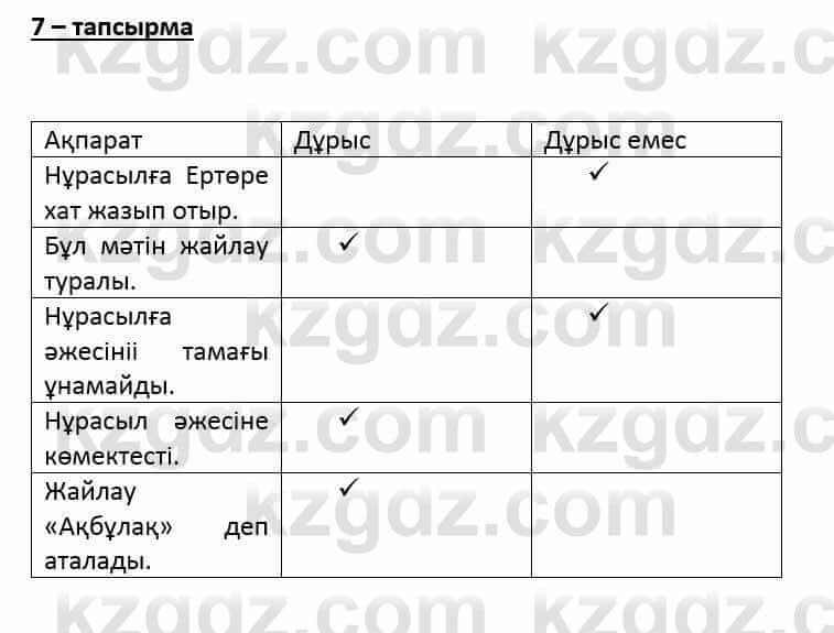Казахский язык и литература Оразбаева Ф. 6 класс 2018 Упражнение 7
