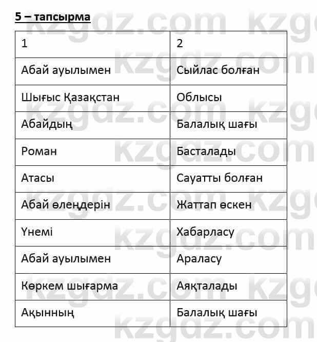 Казахский язык и литература Оразбаева Ф. 6 класс 2018 Упражнение 5