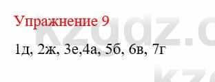 Русский язык и литература Жанпейс У. 9 класс 2019 Упражнение 9