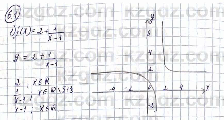 Алгебра Абылкасымова А. 10 класс 2019 Упражнение 6.1