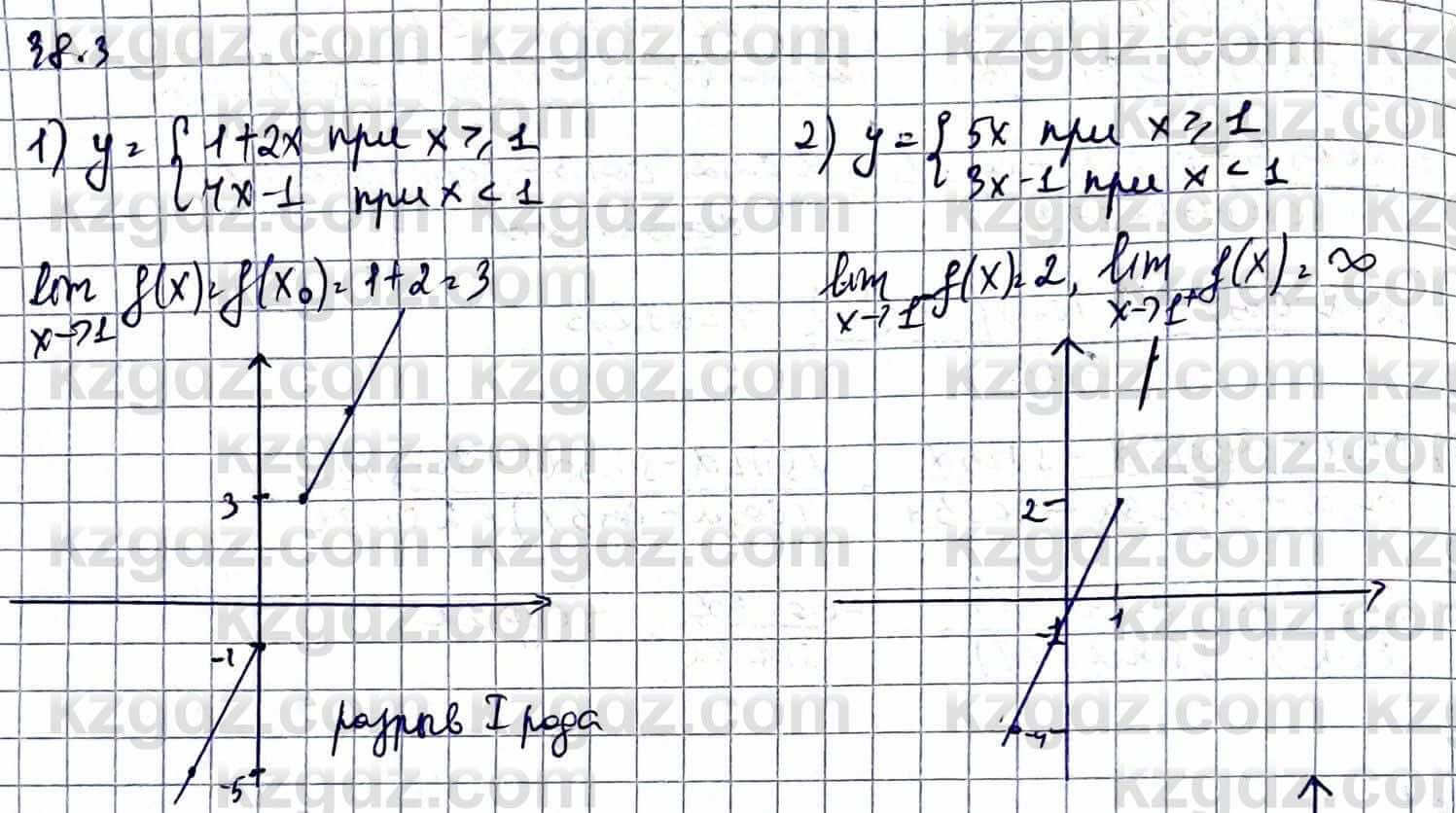 Алгебра Абылкасымова А. 10 класс 2019 Естественно-математическое направление Упражнение 38.3