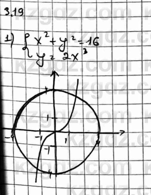 Алгебра Абылкасымова А. 10 класс 2019 Упражнение 3.19