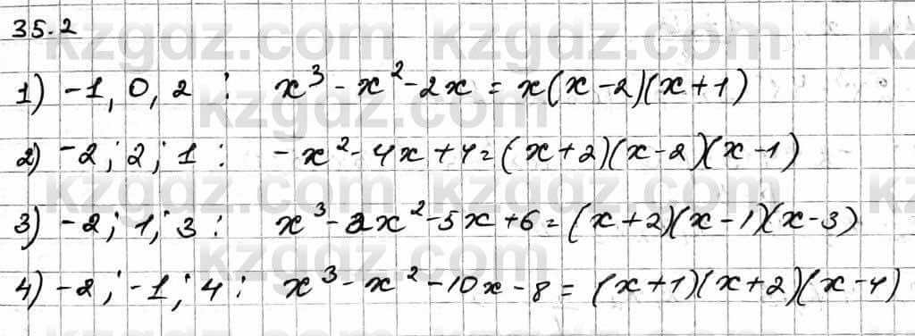 Алгебра Абылкасымова А. 10 класс 2019 Естественно-математическое направление Упражнение 35.2