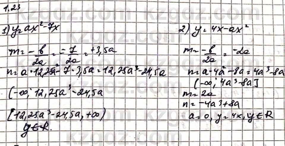 Алгебра Абылкасымова А. 10 класс 2019 Естественно-математическое направление Упражнение 1.23