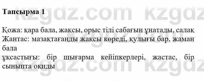 Казахская литература Турсынгалиева С. 5 класс 2017 Упражнение 1