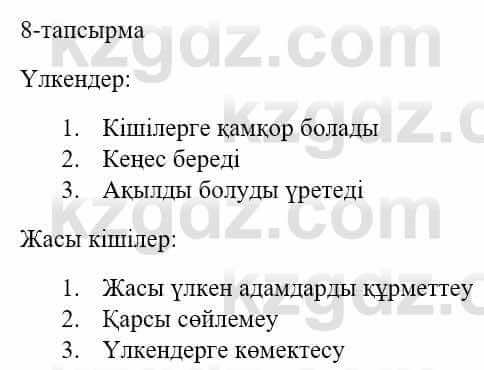 Казахский язык и литература Оразбаева Ф. 5 класс 2017 Упражнение 8