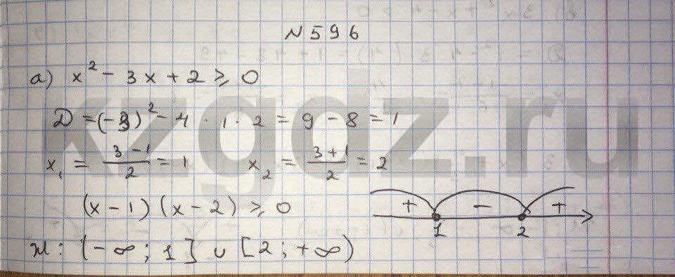 Алгебра Абылкасымова 9 класс Упражнение 596