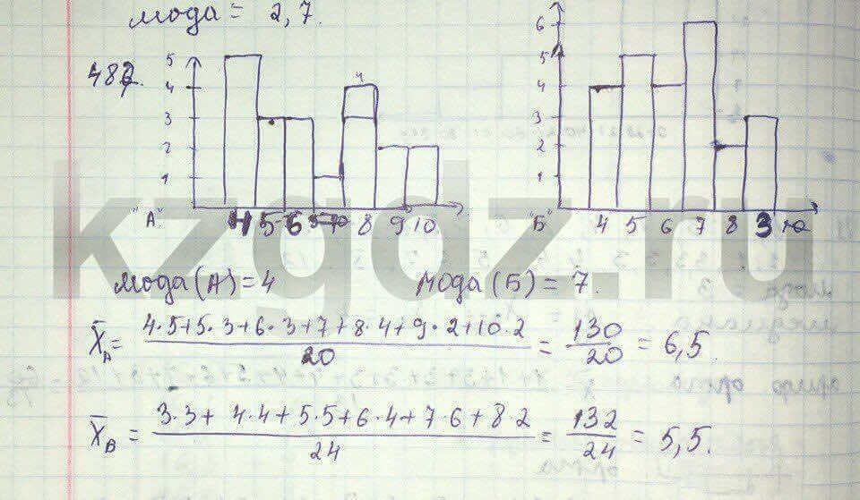 Алгебра Абылкасымова 9 класс Упражнение 487