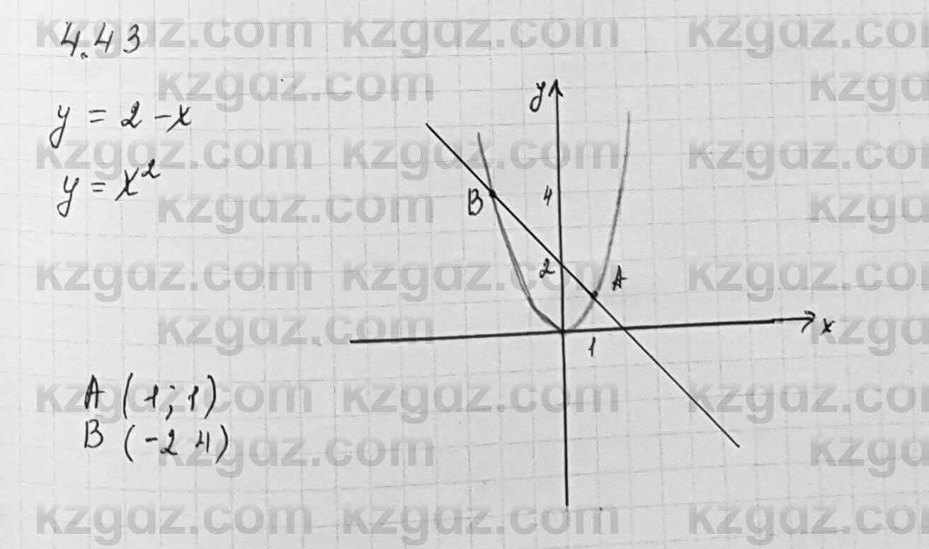 Алгебра Шыныбеков 7 класс 2017 Упражнение 4.43
