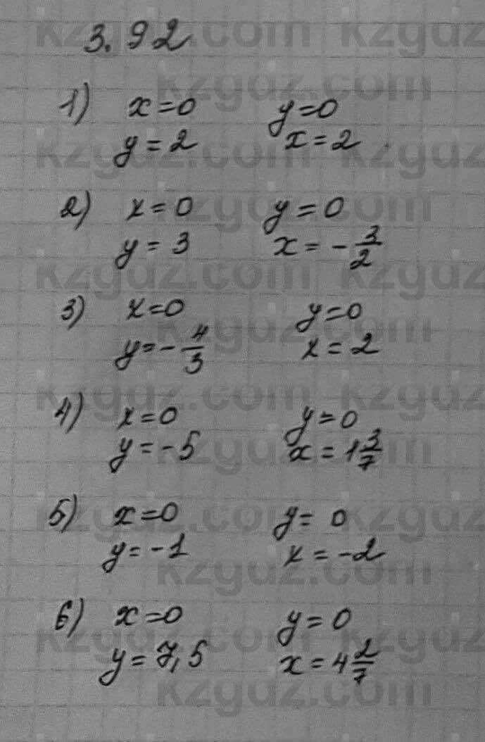 Алгебра Шыныбеков 7 класс 2017 Упражнение 3.92