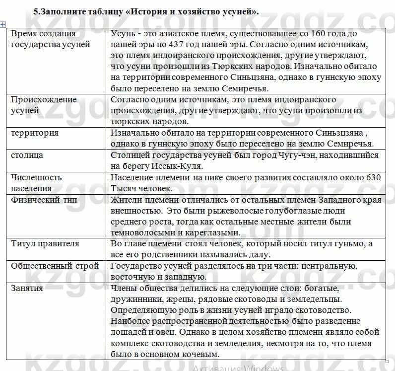 История Казахстана Кумеков Б. 5 класс 2017 Задание 5