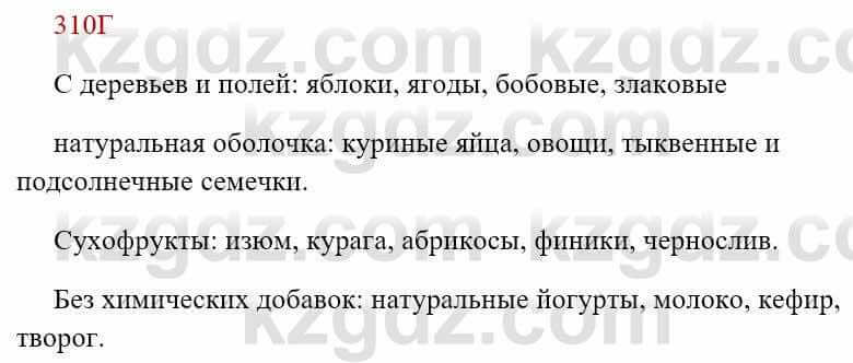 Русский язык Сабитова 8 класс 2018 Упражнение 310Г