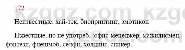 Русский язык Сабитова 8 класс 2018 Упражнение 172А