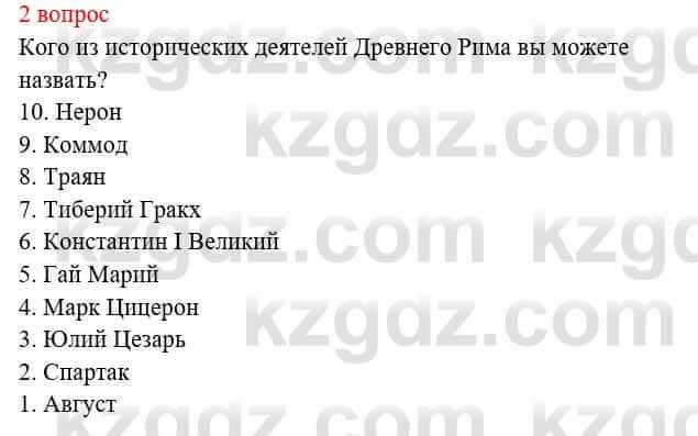 Всемирная история Букаева Б. 5 класс 2017 Вопрос стр.87.2