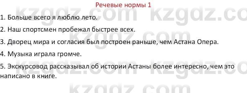 Русский язык Капенова Ж.Ж. 6 класс 2018 Речевые нормы 1