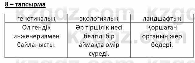 Казахский язык и литература Оразбаева Ф. 8 класс 2020 Упражнение 8