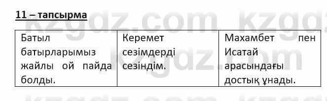 Казахский язык и литература Оразбаева Ф. 8 класс 2020 Упражнение 11